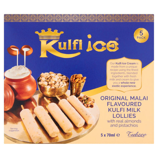 Kulfi Ice Original Malai Flavoured Kulfi Milk Lollies (70ml × 6)