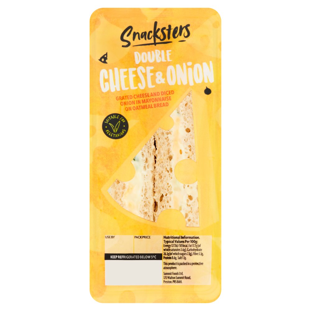 Snacksters Double Cheese & Onion (147g × 6)