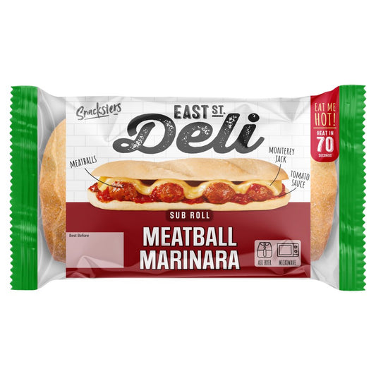 Snacksters East St. Deli Sub Roll Meatball Marinara (Std × 6)