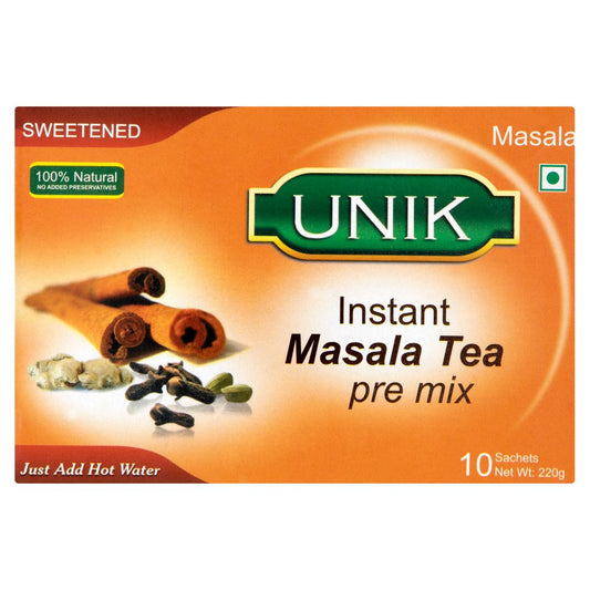 Unik Sweetened Instant Masala Tea Pre Mix 10 x 22g (220g × 5 × 1)