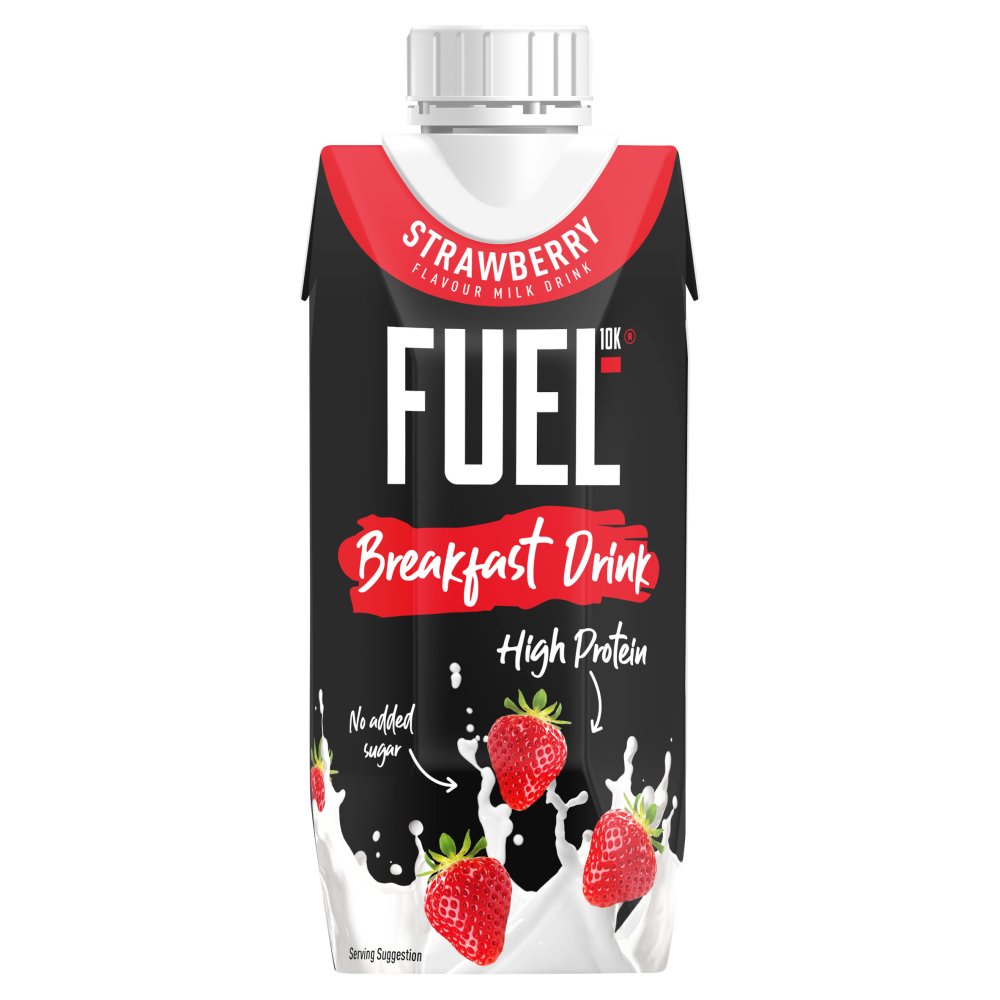 FUEL10K Strawberry Flavour Milk Drink (330ml × 8 × 1)