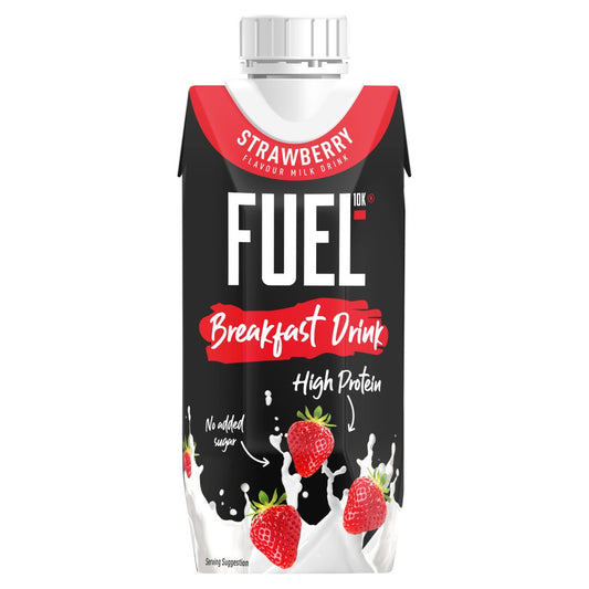 FUEL10K Strawberry Flavour Milk Drink (330ml × 8 × 1)