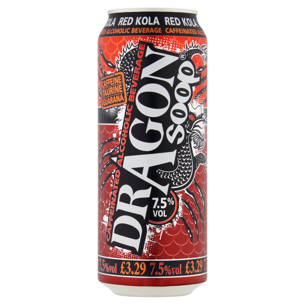 Dragon Soop Caffeinated Alcoholic Beverage Red Kola 500ml (500ml × 8 × 1)