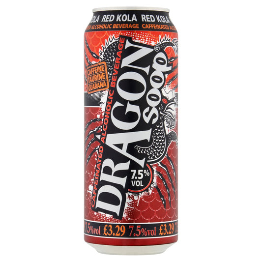 Dragon Soop Caffeinated Alcoholic Beverage Red Kola 500ml (500ml × 8 × 1)