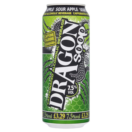 Dragon Soop Caffeinated Alcoholic Beverage Sour Apple 500ml (%500ml × 8 × 1)