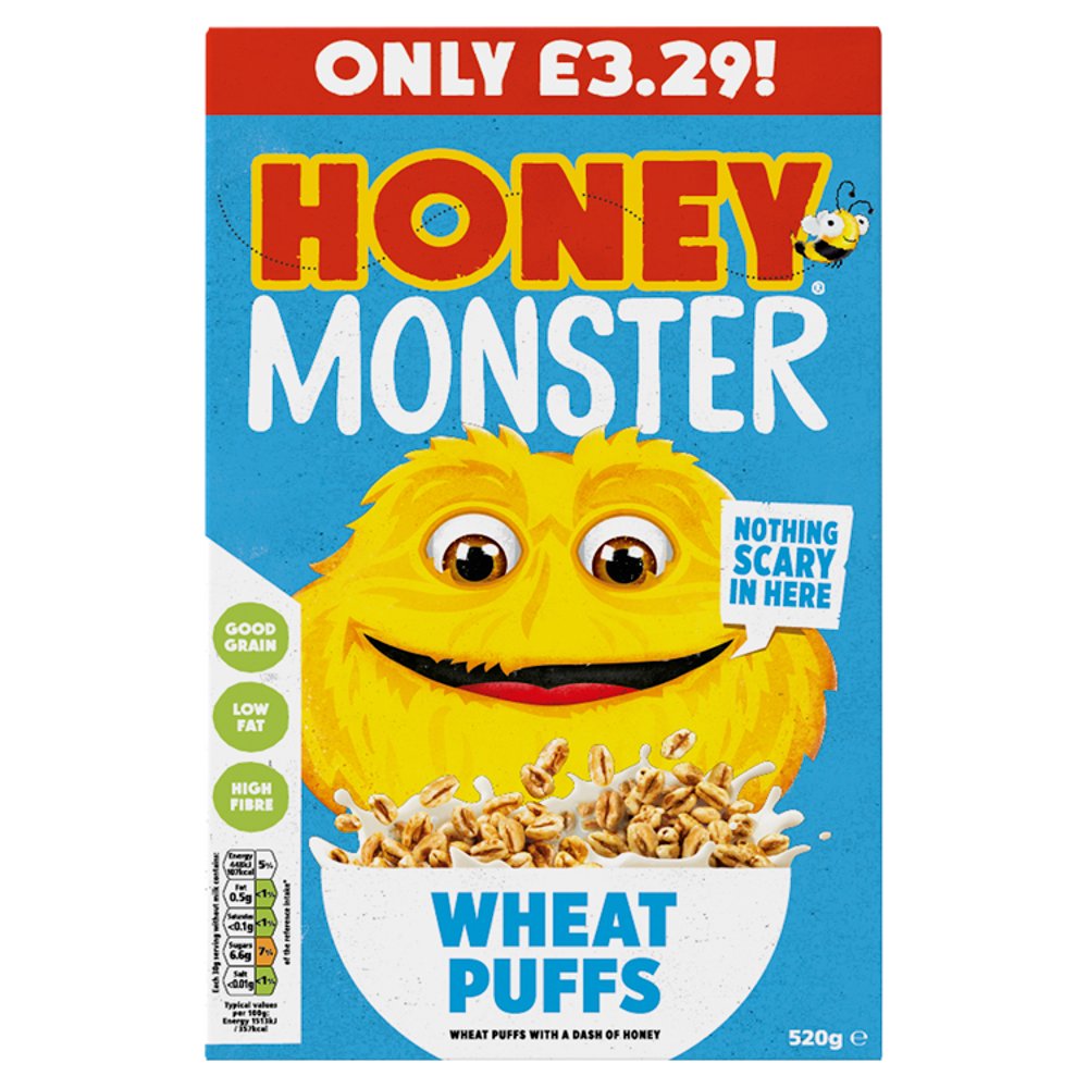 Honey Monster Wheat Puffs (520g × 6 × 1)