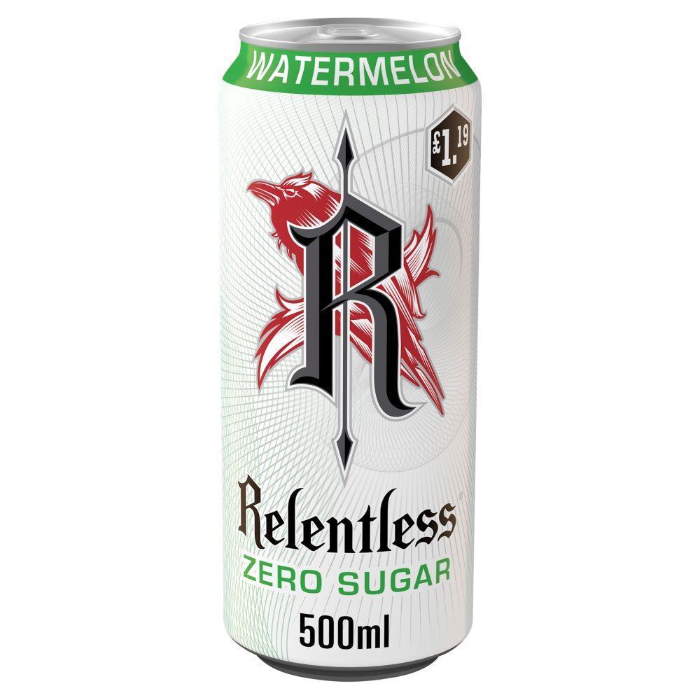 Relentless Watermelon Zero Sugar Energy Drink  PM £1.19 (500ml × 12 × 1)