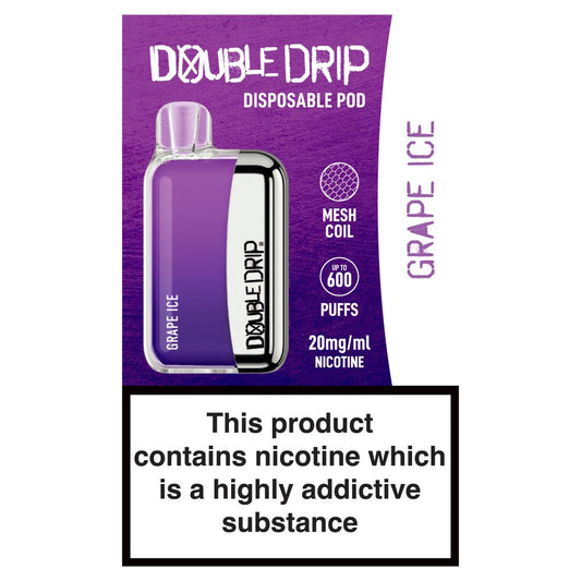 Double Drip Disposable Pod Grape Ice (2ml × 10 × 1)