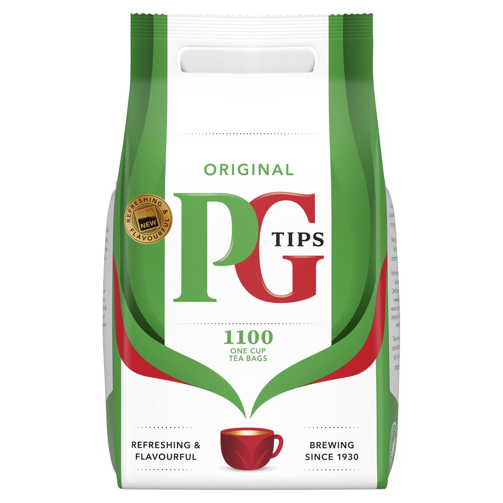 PG Tips Original 1100 One Cup Tea Bags 2.2kg (1100s × 1)