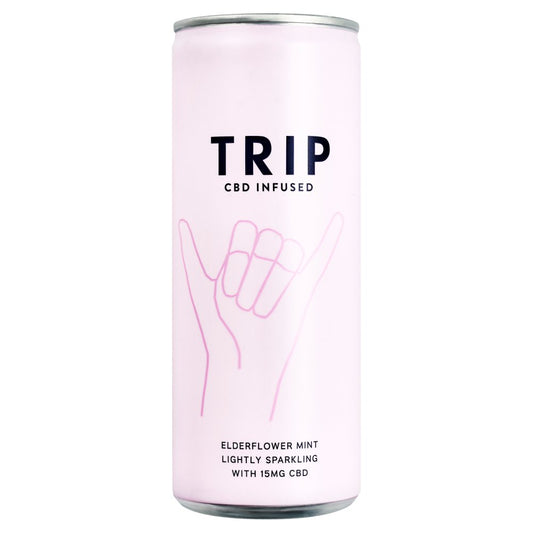 TRIP Premium CBD Infused Elderflower Mint (250ml × 12 × 1)