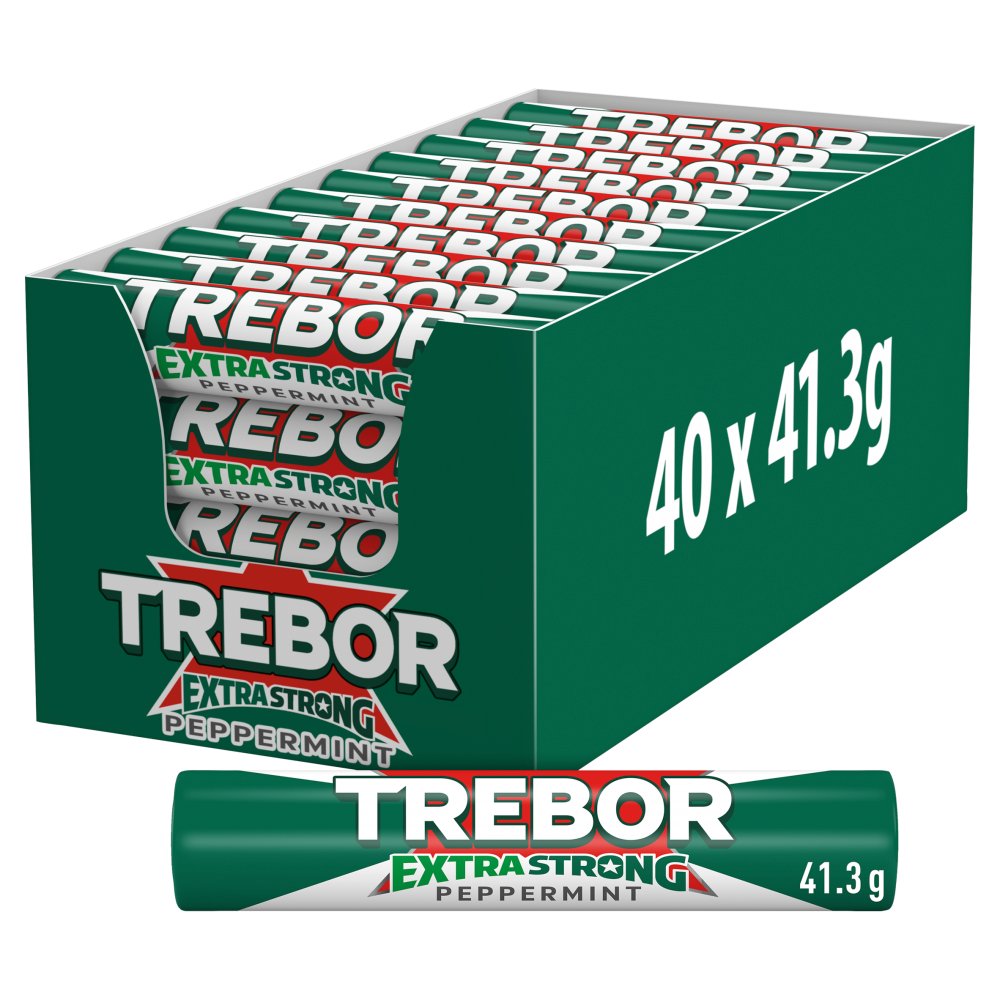 Trebor Extra Strong Peppermint Mints Roll (Std × 40 × 1)