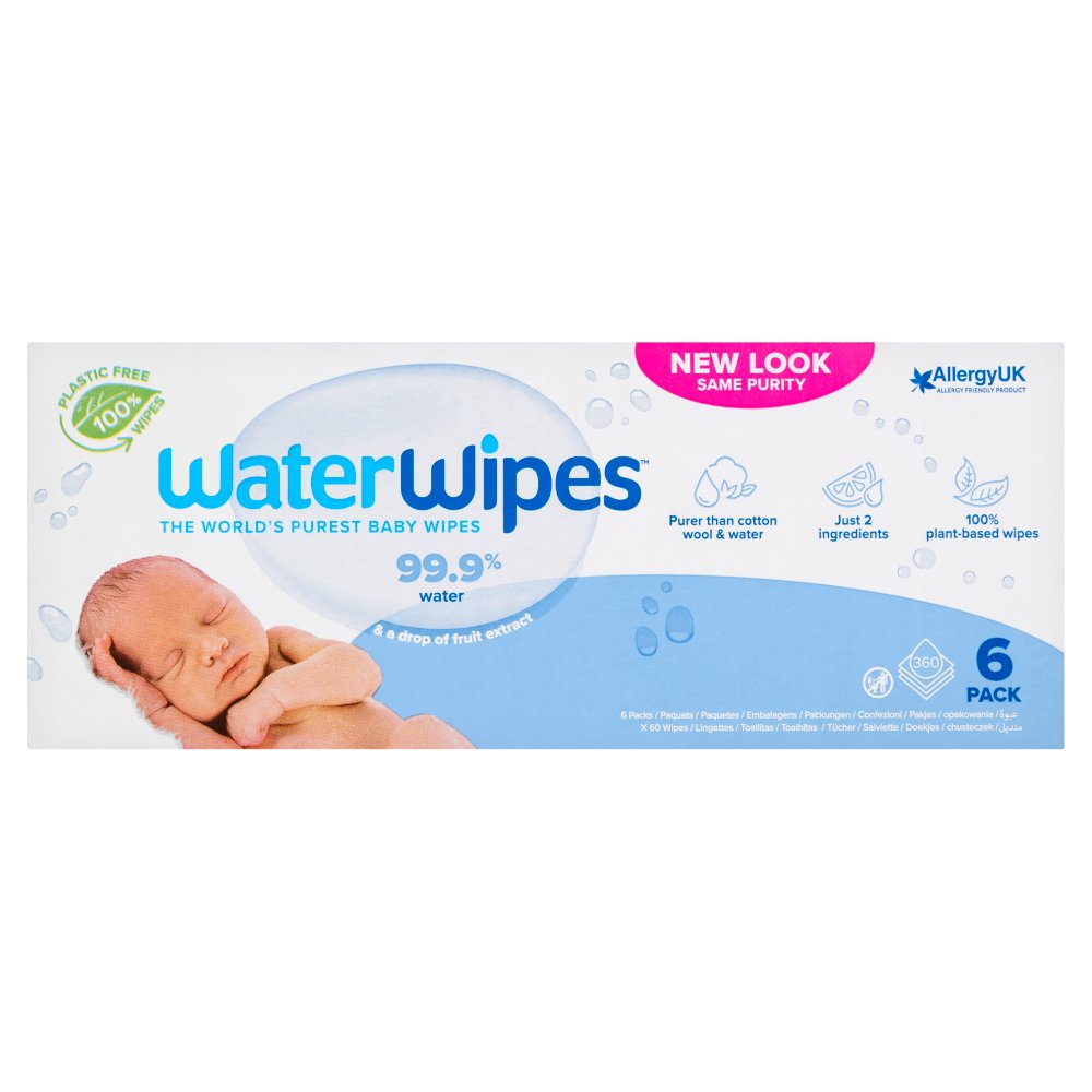 WaterWipes Original Baby Wipes 360 wipes (60pack × 6 × 1)