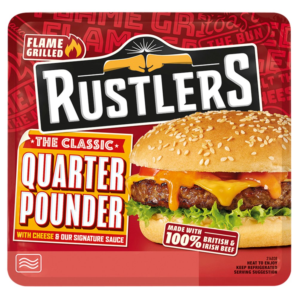 Rustlers The Classic Quarter Pounder (190g × 4)