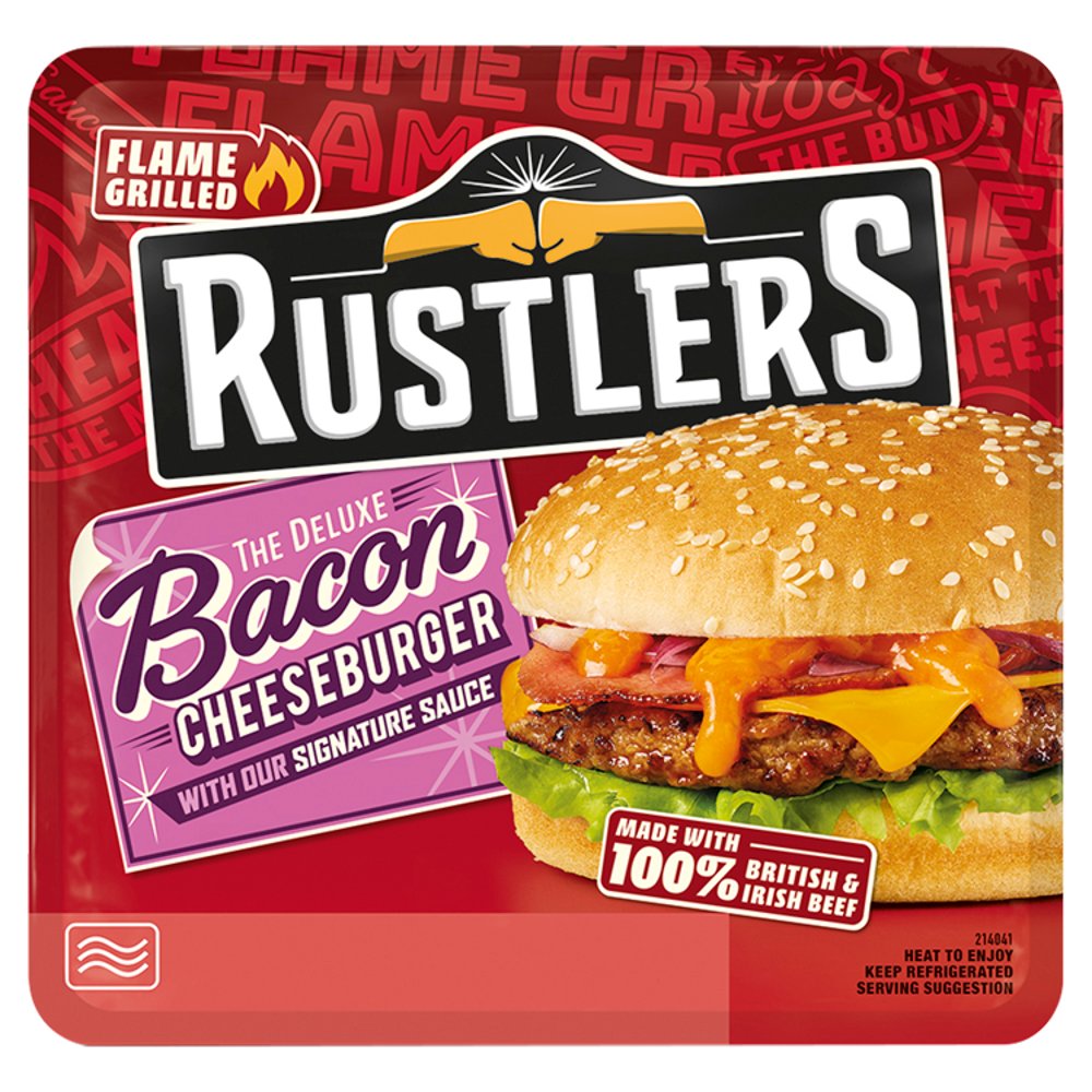 Rustlers The Deluxe Bacon Cheeseburger (191g × 4)