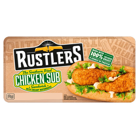 Rustlers The Southern Fried Chicken Sub Sandwich with Creamy Mayonnaise (158g × 4)