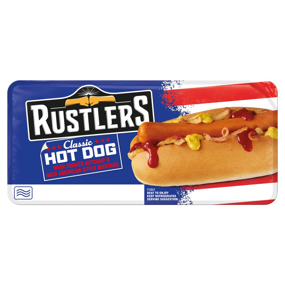 Rustlers Classic Hot Dog (160g × 4)