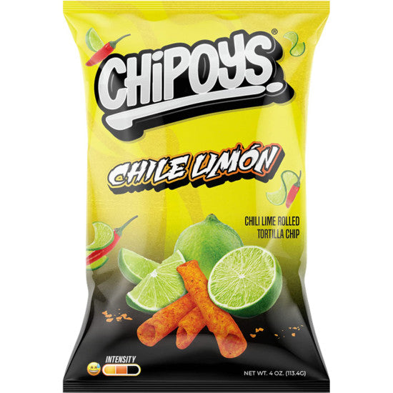 CHIPOYS CHILI LIMON ROLLED TORTILLA CHIPS