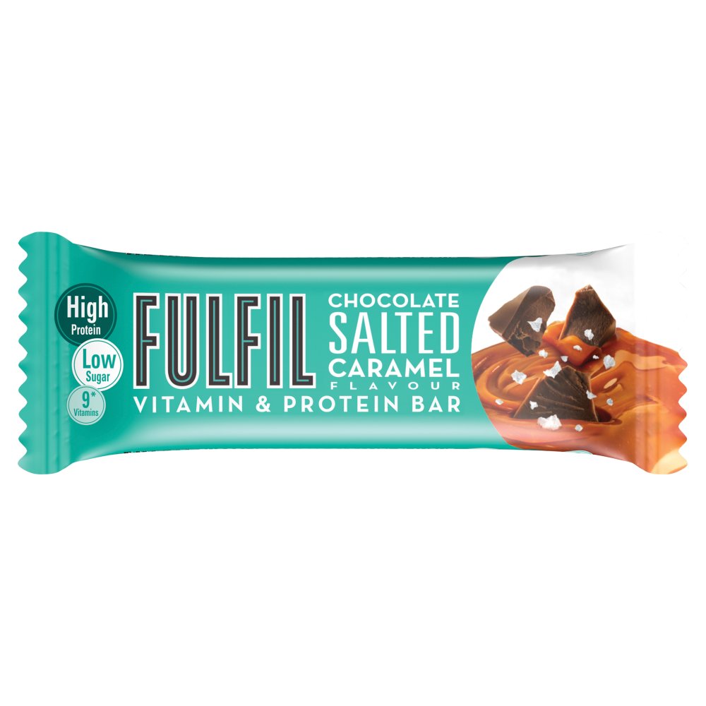 FULFIL Chocolate Salted Caramel Flavour Vitamin & Protein Bar (40g × 15 × 1)