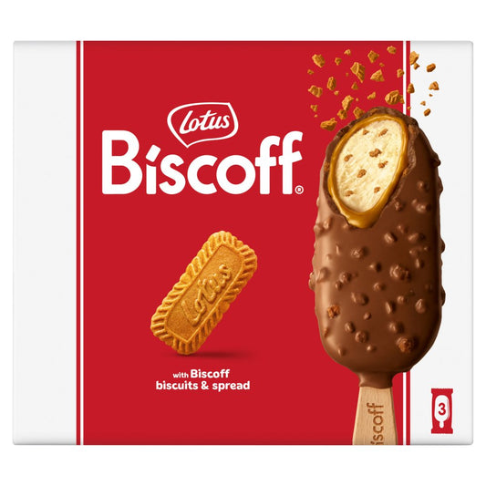 Biscoff Milk Chocolate Ice Cream Sticks (3pk × 8)