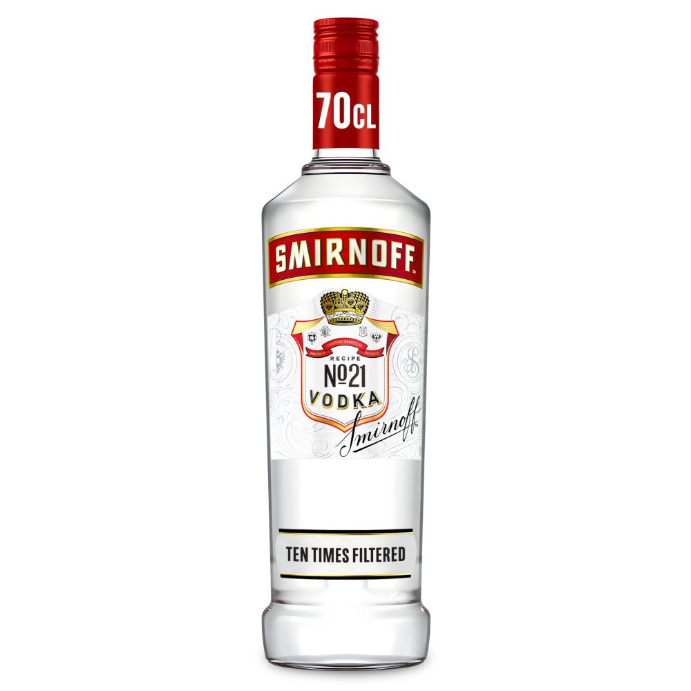 Smirnoff No. 21 Vodka Red Label 37.5% vol 70cl Bottle (70Cl × 6)