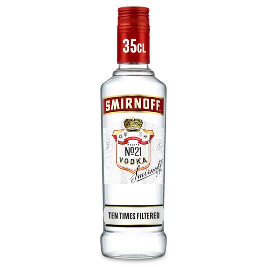 Smirnoff No. 21 Vodka Red Label 37.5% vol 35cl Bottle (35Cl × 6)