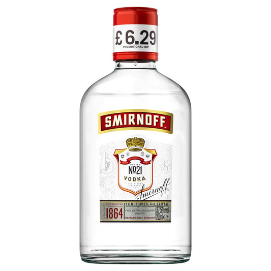 Smirnoff No. 21 Vodka 37.5% vol 20cl Bottle PMP £6.29 (20Cl × 48)