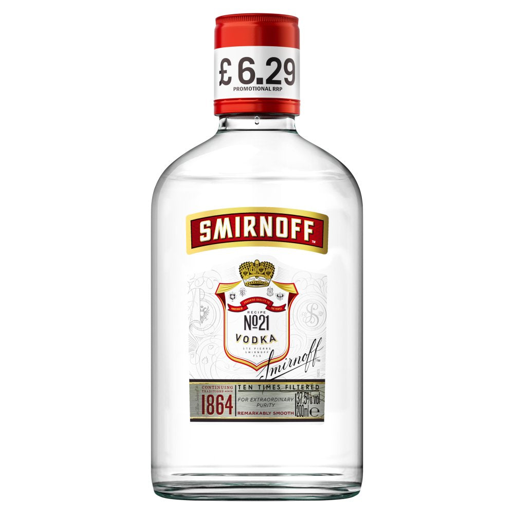 Smirnoff No. 21 Vodka 37.5% vol 20cl Bottle PMP £6.29 (20Cl × 1)