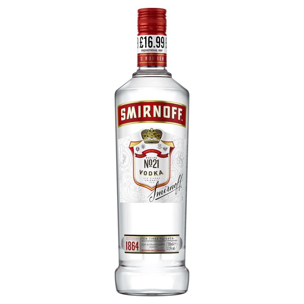 Smirnoff No. 21 Vodka 37.5% vol 70cl Bottle PMP £16.99 (70Cl × 1)