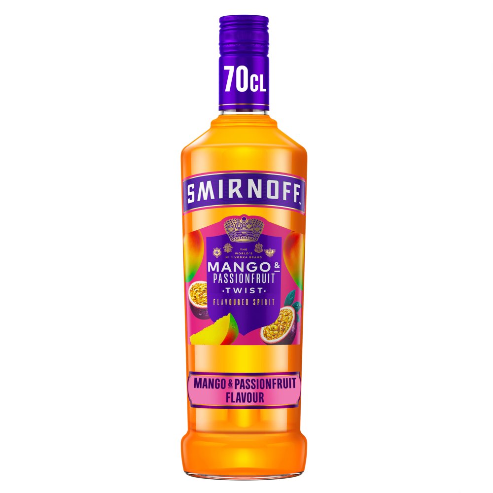 Smirnoff Mango & Passionfruit Twist Vodka Based Flavoured Spirit Drink 35% vol 70cl (70Cl × 6)