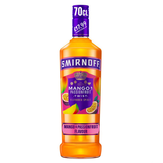 Smirnoff Mango & Passionfruit Twist Vodka Based Flavoured Spirit Drink 35% 70cl PMP £17.99 (70Cl × 6)