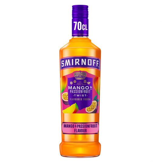 Smirnoff Mango & Passionfruit Flavoured Vodka 37.5% vol 70cl Bottle (70Cl × 6)