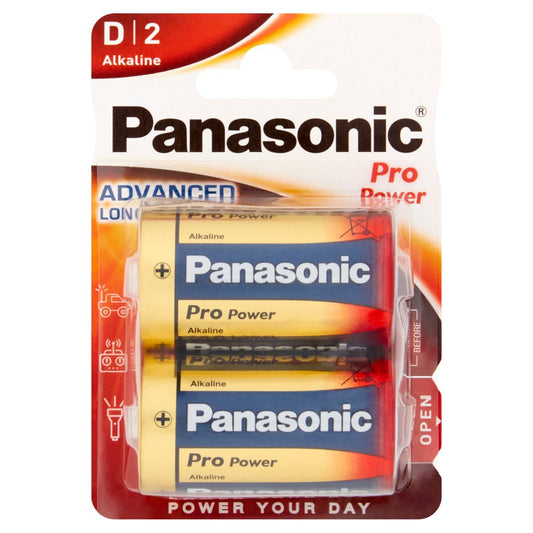 Panasonic Pro Power D Batteries Alkaline 2 Pack (2s × 12)