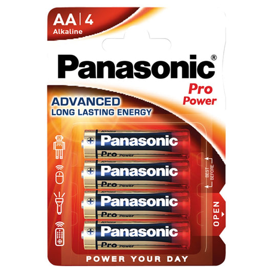 Panasonic Pro Power AA Batteries Alkaline 4 Pack (4pk × 1)