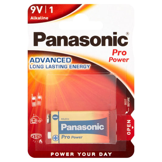 Panasonic Pro Power 9V Batteries Alkaline 1pk (Sgl × 18)