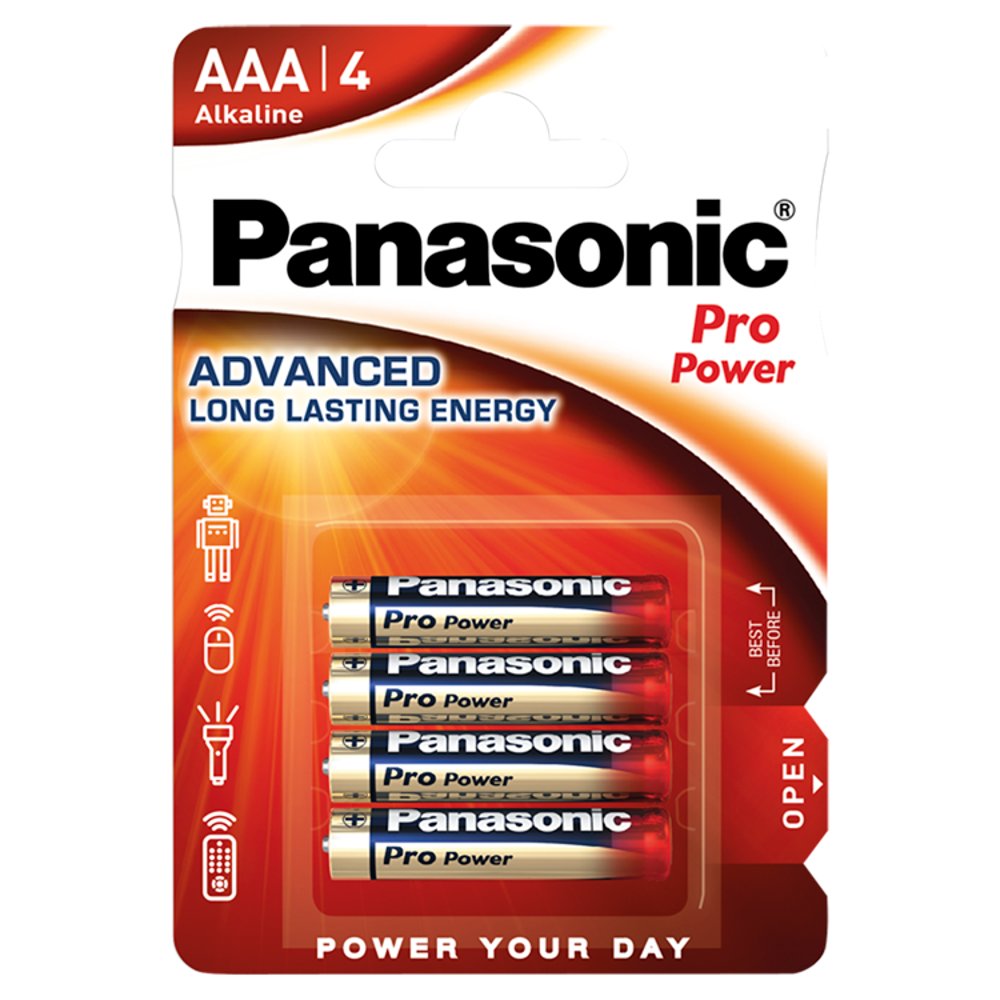 Panasonic Pro Power AAA Batteries Alkaline 4pk (4pk × 12)