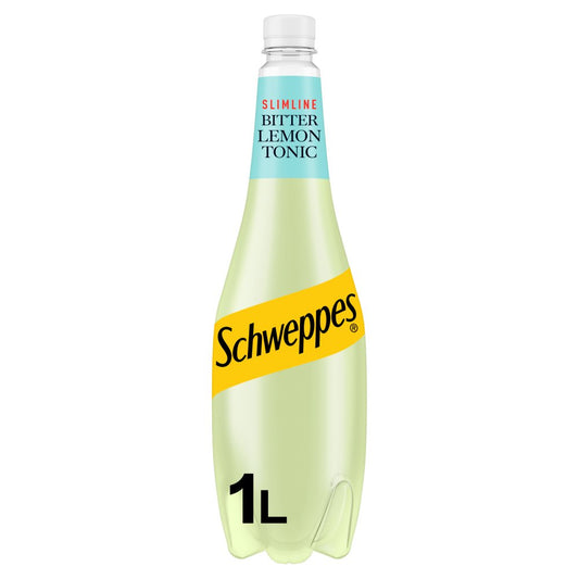 Schweppes Slimline Bitter Lemon 1L (1Ltr × 6 × 1)