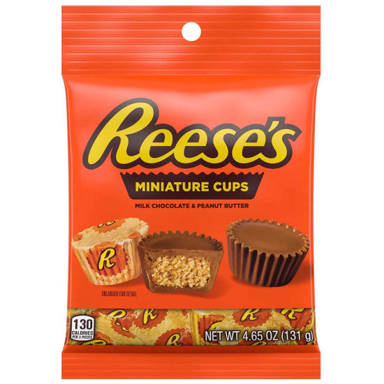 REESE'S MILK CHOCOLATE PEANUT BUTTER CUP MINIATURES PEG BAG