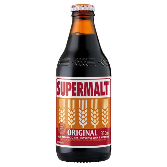 Supermalt Original Non-Alcoholic Malt Beverage with B Vitamins (330ml × 24 × 1)