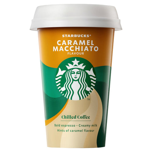 Starbucks Caramel Macchiato Flavour Chilled Coffee (220ml × 10)