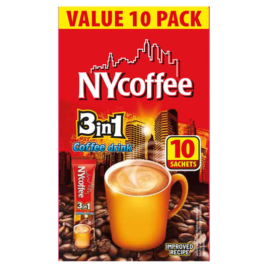 Nycoffee 3 in 1 Coffee Drink 10 x 14g (140g) (10s × 10 × 1)