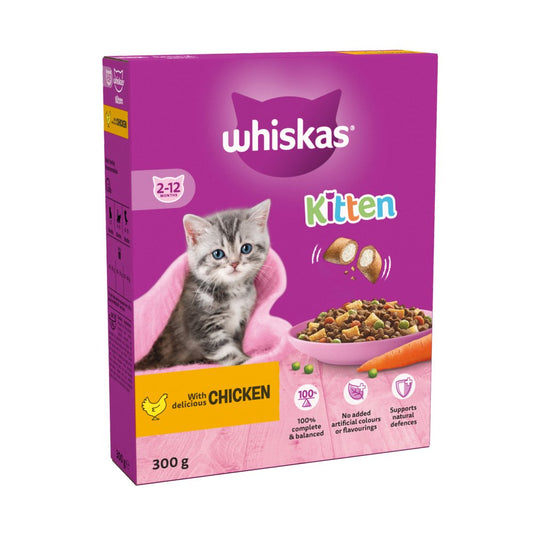 Whiskas Kitten Chicken Dry Cat Food  (300g × 6 × 1)