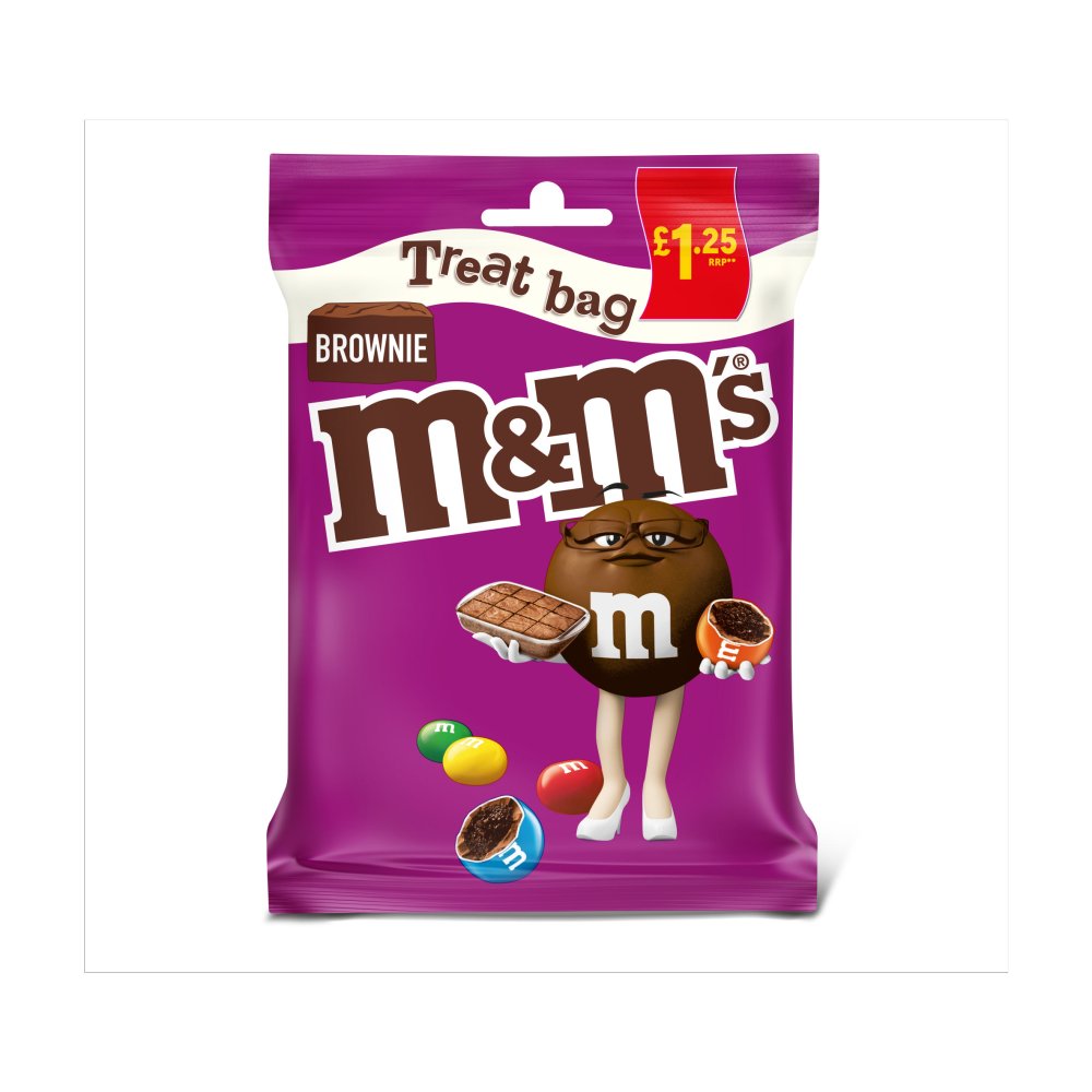 M&M's Brownie Bites Milk Chocolate Treat Bag £1.25 PMP (70g × 16 × 1)