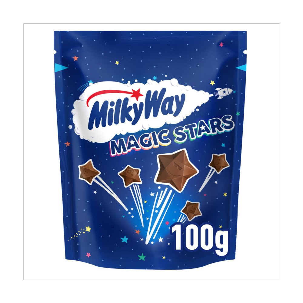 Milky Way Magic Stars Milk Chocolate Bites Pouch Bag (100g × 12 × 1)