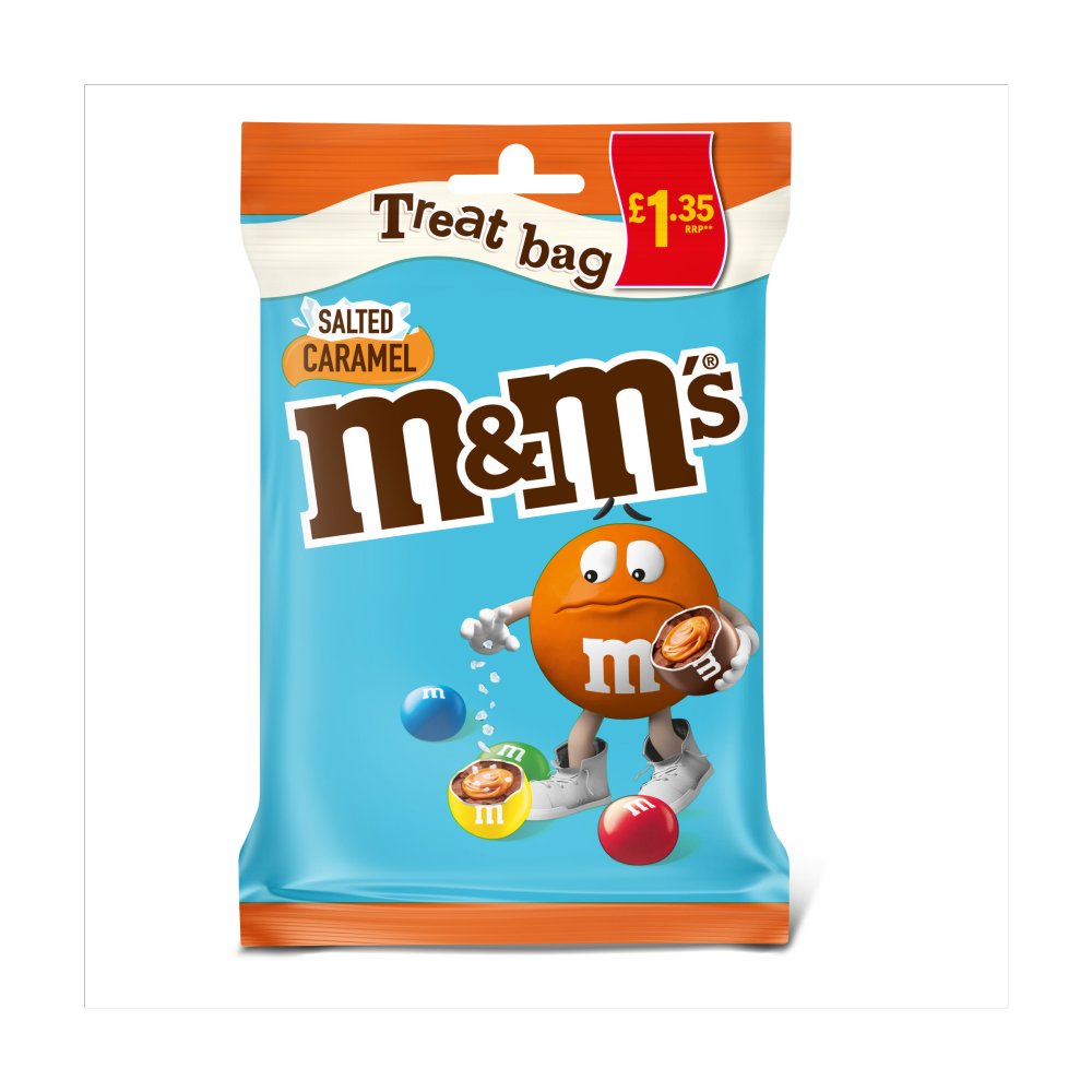 M&M's Salted Caramel Milk Chocolate Treat Bag £1.35 PMP (70g × 16 × 1)