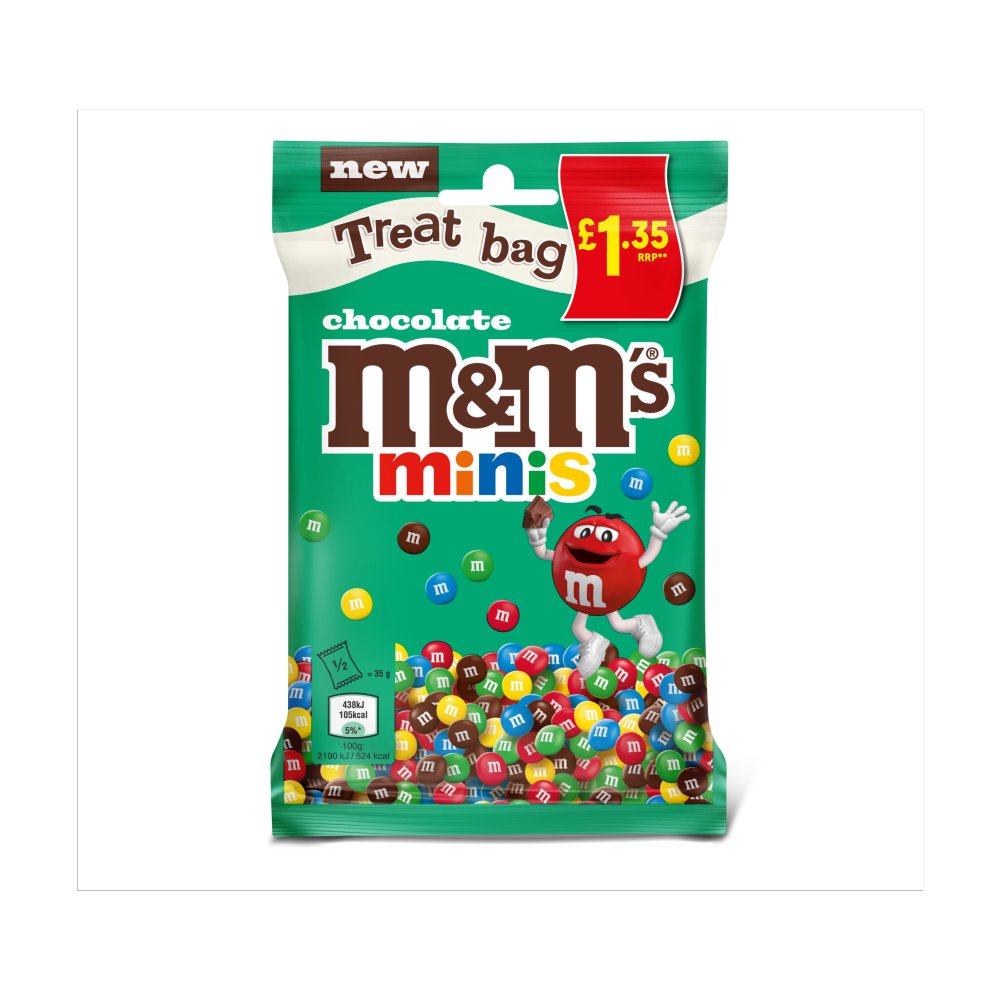 M&M's Minis Bites Milk Chocolate Treat Bag £1.35 PMP (70g × 16 × 1)