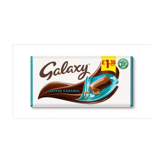 Galaxy Salted Caramel & Milk Chocolate Block Bar £1.35 PMP (135g × 24 × 1)