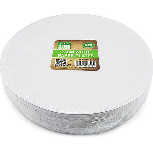 Pps White Paper Plate 23cm (100s × 10)