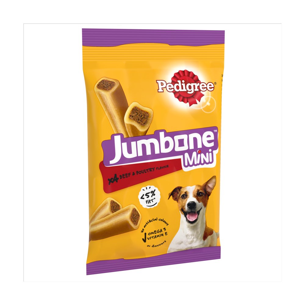 PEDIGREE® JUMBONE Mini Adult Small Dog Treats Beef & Poultry 4 Chews (4stk × 8 × 1)