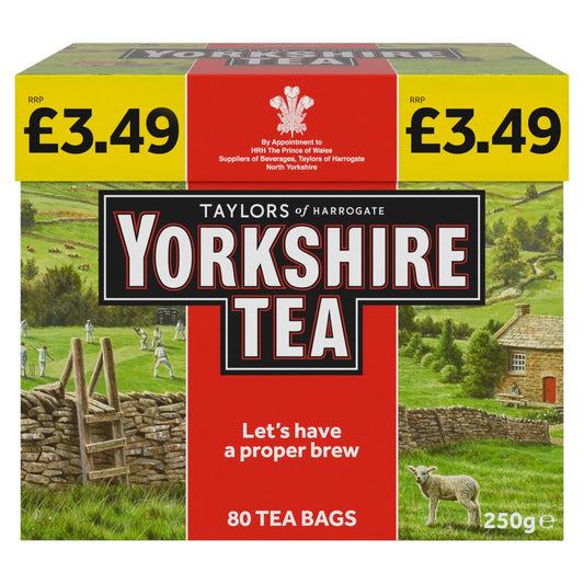 Yorkshire Tea 80 Tea Bags 250g (80s × 5 × 1)