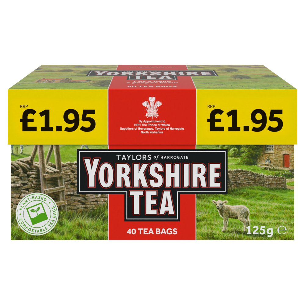 Yorkshire Tea 40 Tea Bags 125g (40s × 5 × 1)